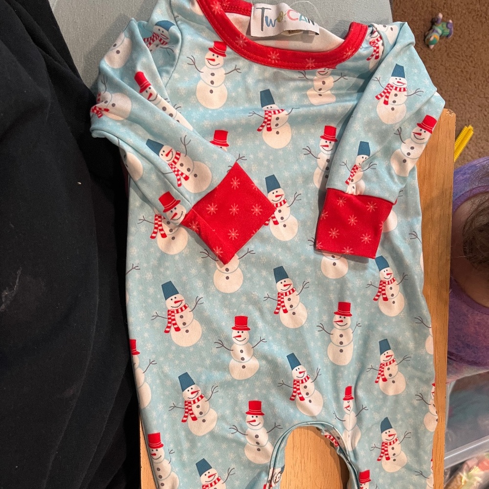 B 11    Small Shop Snowman Romper